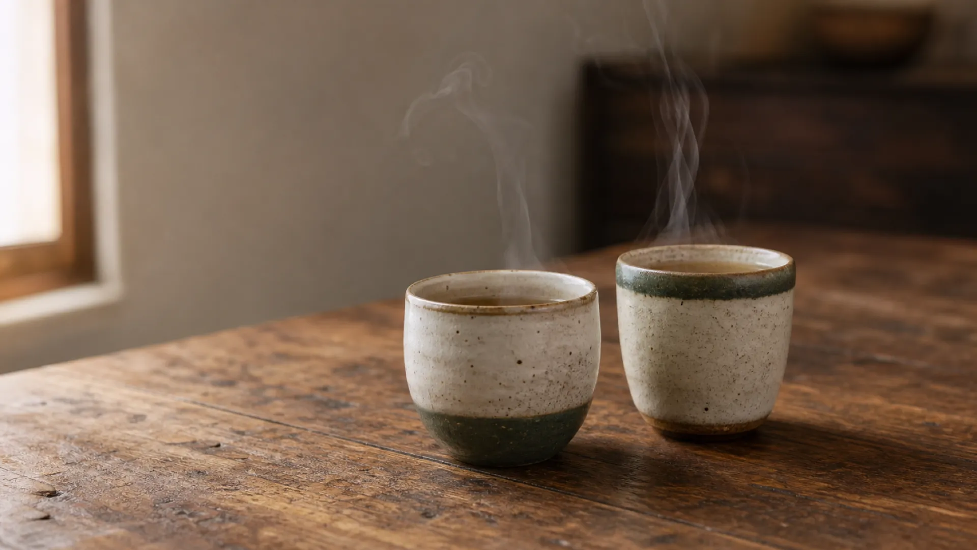 Two cups side by side on a table, ready for a real conversation.